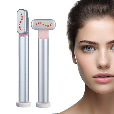 Red Light Therapy Facial Massager Stick with Microcurrent Technology