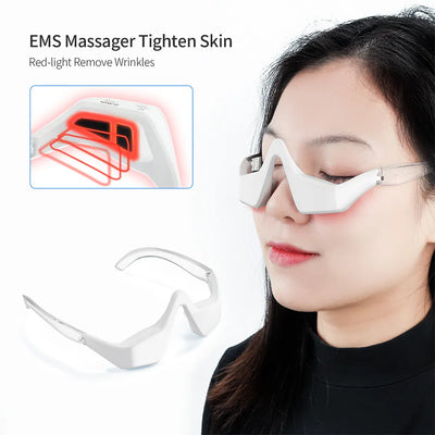 Red Light Therapy Eye Massager in use