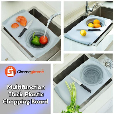 Kitchen Plastic Chopping Board with silicone edges.