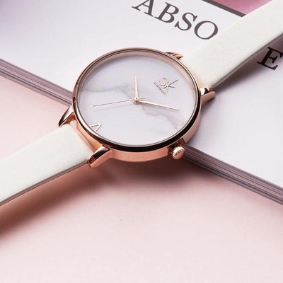 Shengke Fashion Watch for Women in rose gold color