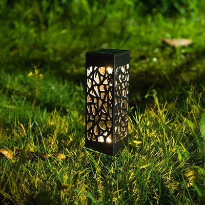 Solar Powered Waterproof Vintage Garden Light in a garden setting.