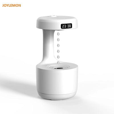 LED Water Drop Humidifier Diffuser with clock display.