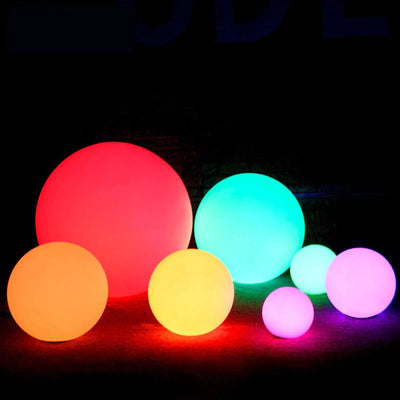 Waterproof Garden Ball LED Lights in garden setting.